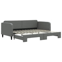 Divano Letto con Letto Estraibile-Sofa Letto-Daybed Grigio Scuro 90x200cm Tessuto 329283