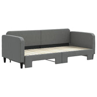 Divano Letto con Letto Estraibile Grigio Scuro 90x200cm Tessuto 3196817