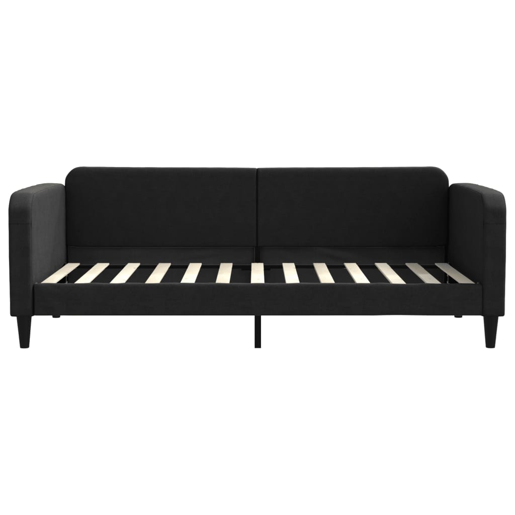Divano Letto con Letto Estraibile-Sofa Letto-Daybed Nero 90x200 cm in Tessuto 402728