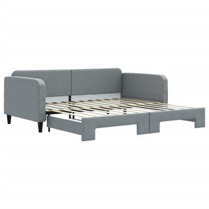 Divano Letto con Letto Estraibile Grigio Chiaro 100x200 Tessuto 3196821