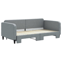 Divano Letto con Letto Estraibile Grigio Chiaro 100x200 Tessuto 3196821