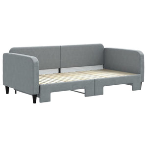 Divano Letto con Letto Estraibile-Sofa Letto-Daybed Grigio Chiaro 100x200 Tessuto 557583