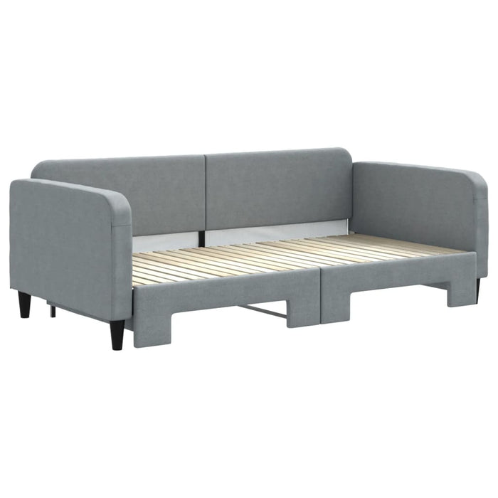 Divano Letto con Letto Estraibile-Sofa Letto-Daybed Grigio Chiaro 100x200 Tessuto 557583