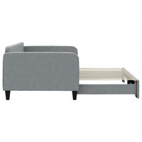 Divano Letto con Letto Estraibile Grigio Chiaro 100x200 Tessuto 3196821