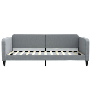 Divano Letto con Letto Estraibile-Sofa Letto-Daybed Grigio Chiaro 100x200 Tessuto 557583