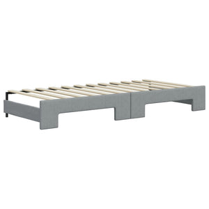 Divano Letto con Letto Estraibile Grigio Chiaro 100x200 Tessuto 3196821