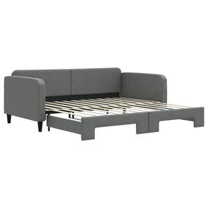 Divano Letto con Letto Estraibile-Sofa Letto-Daybed Grigio Scuro 100x200 Tessuto 871166