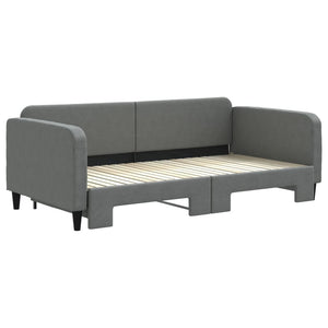 Divano Letto con Letto Estraibile Grigio Scuro 100x200 Tessuto 3196822