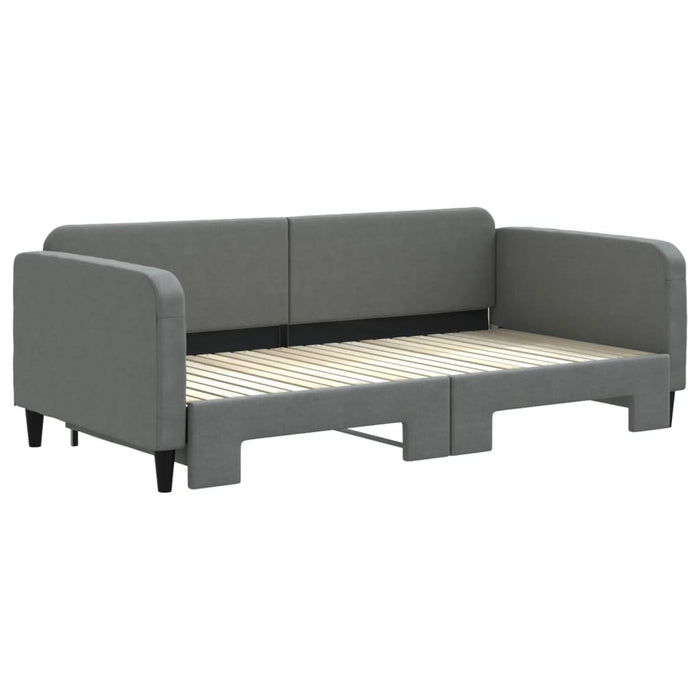 Divano Letto con Letto Estraibile Grigio Scuro 100x200 Tessuto 3196822