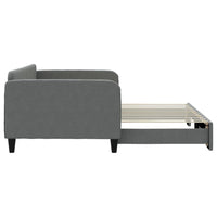 Divano Letto con Letto Estraibile Grigio Scuro 100x200 Tessuto 3196822