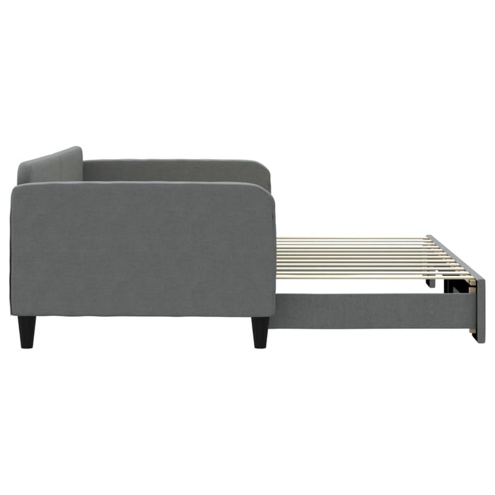 Divano Letto con Letto Estraibile Grigio Scuro 100x200 Tessuto 3196822