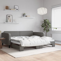 Divano Letto con Letto Estraibile-Sofa Letto-Daybed Grigio Scuro 100x200 Tessuto 871166