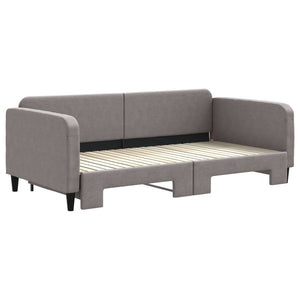 Divano Letto con Letto Estraibile Tortora 100x200 cm in Tessuto 3196824
