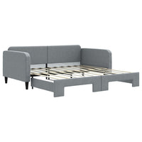 Divano Letto con Letto Estraibile Grigio Chiaro 90x190 Tessuto
