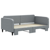 Divano Letto con Letto Estraibile Grigio Chiaro 90x190 Tessuto