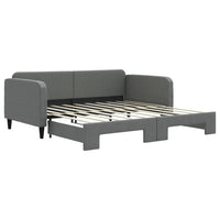 Divano Letto con Letto Estraibile Grigio Scuro 90x190cm Tessuto 3196827