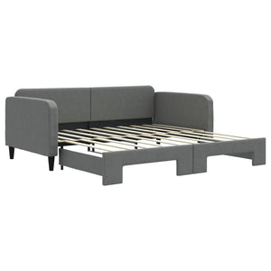 Divano Letto con Letto Estraibile-Sofa Letto-Daybed Grigio Scuro 90x190cm Tessuto 197201