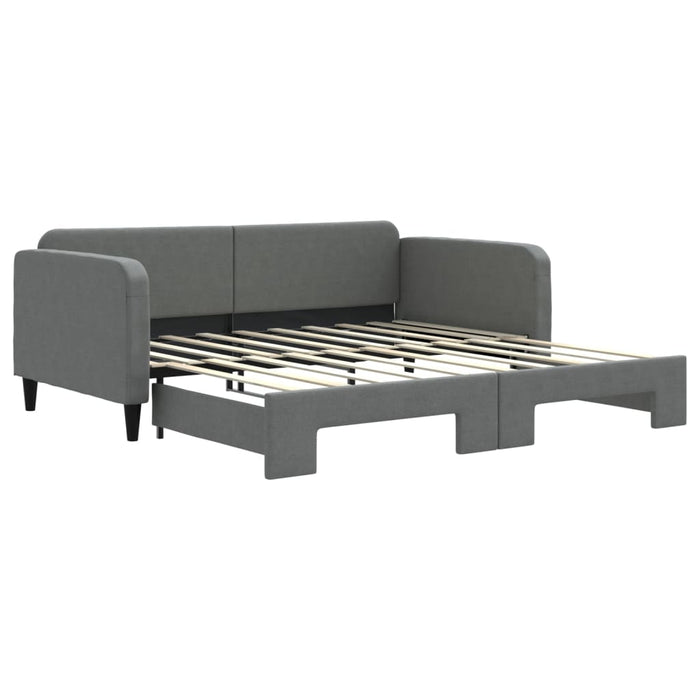 Divano Letto con Letto Estraibile Grigio Scuro 90x190cm Tessutocod mxl 130572