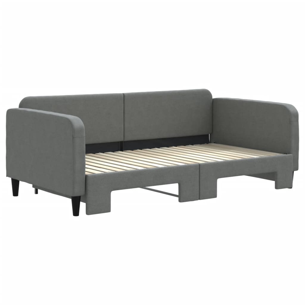 Divano Letto con Letto Estraibile-Sofa Letto-Daybed Grigio Scuro 90x190cm Tessuto 197201