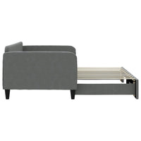 Divano Letto con Letto Estraibile Grigio Scuro 90x190cm Tessuto 3196827