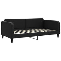 Divano Letto Estraibile con Cassetti Nero 100x200 cm in Tessuto 3196859