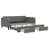 Divano Letto Estraibile Cassetti Grigio Scuro 90x190cm Tessutocod mxl 82714