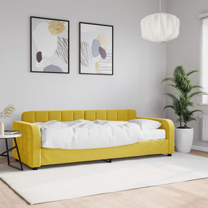 Divano Letto con Materasso Giallo 80x200 cm in Velluto 3196903