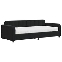 Divano Letto con Materasso-Sofa Letto-Daybed Nero 90x200 cm in Velluto 478105