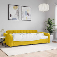 Divano Letto con Materasso-Sofa Letto-Daybed Giallo 100x200 cm in Velluto 605805