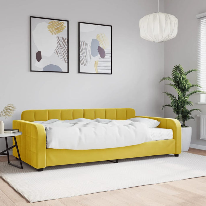 Divano Letto con Materasso Giallo 100x200 cm in Vellutocod mxl 122384