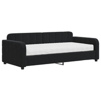 Divano Letto con Materasso Nero 90x190 cm in Velluto 3196920