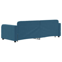 Divano Letto con Letto Estraibile Blu 80x200 cm in Velluto