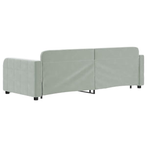 Divano Letto con Letto Estraibile-Sofa Letto-Daybed Grigio Chiaro 80x200 Velluto 256536
