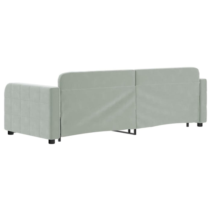 Divano Letto con Letto Estraibile-Sofa Letto-Daybed Grigio Chiaro 80x200 Velluto 256536