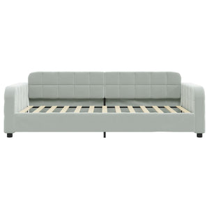 Divano Letto con Letto Estraibile-Sofa Letto-Daybed Grigio Chiaro 80x200 Velluto 256536