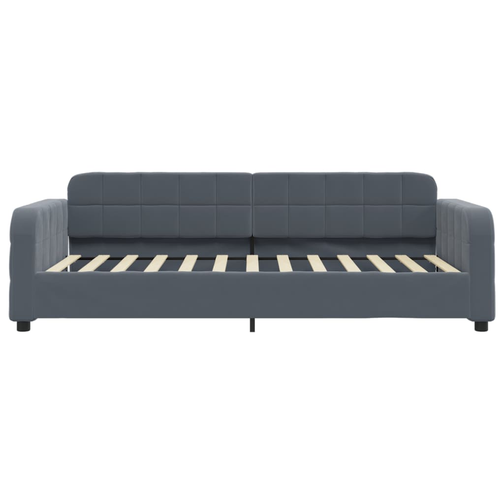 Divano Letto con Letto Estraibile-Sofa Letto-Daybed Grigio Scuro 80x200cm Velluto 527045