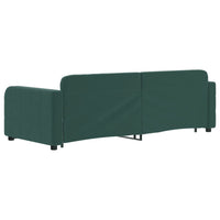 Divano Letto con Letto Estraibile Verde Scuro 80x200cm Velluto 3196924