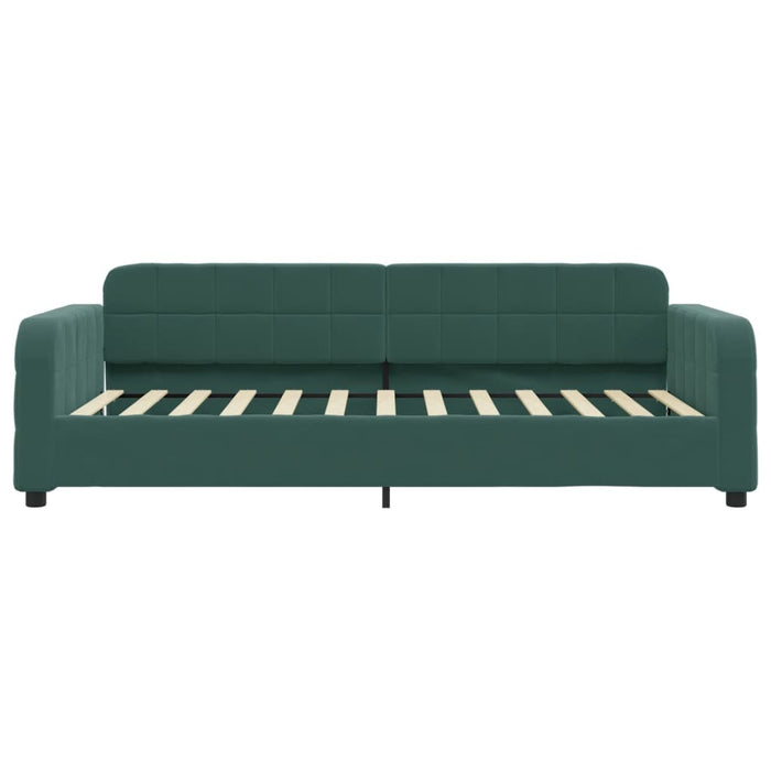 Divano Letto con Letto Estraibile Verde Scuro 80x200cm Velluto 3196924