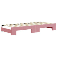 Divano Letto con Letto Estraibile-Sofa Letto-Daybed Rosa 80x200 cm in Velluto 542624