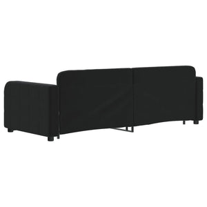 Divano Letto con Letto Estraibile-Sofa Letto-Daybed Nero 80x200 cm in Velluto 845332