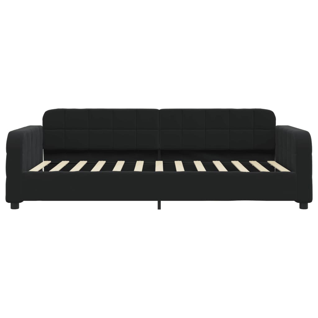 Divano Letto con Letto Estraibile-Sofa Letto-Daybed Nero 80x200 cm in Velluto 845332