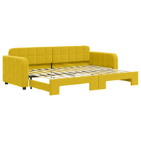 Divano Letto con Letto Estraibile-Sofa Letto-Daybed Giallo 80x200 cm in Velluto 691096