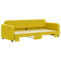 Divano Letto con Letto Estraibile Giallo 80x200 cm in Velluto 3196927