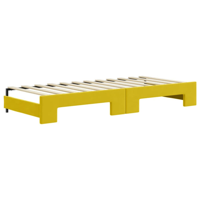 Divano Letto con Letto Estraibile Giallo 80x200 cm in Velluto 3196927