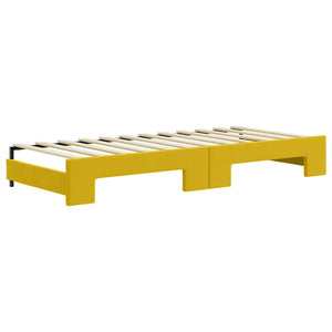 Divano Letto con Letto Estraibile-Sofa Letto-Daybed Giallo 80x200 cm in Velluto 691096