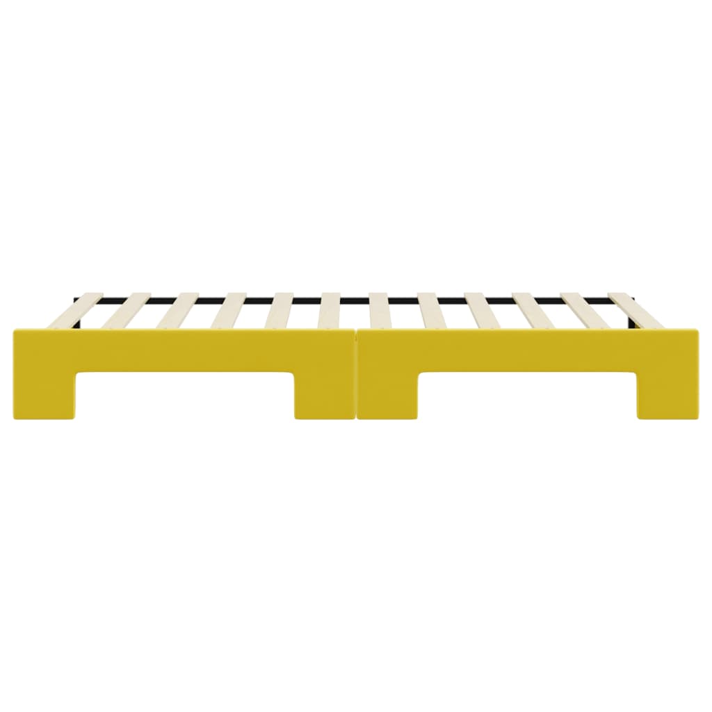 Divano Letto con Letto Estraibile Giallo 80x200 cm in Velluto 3196927