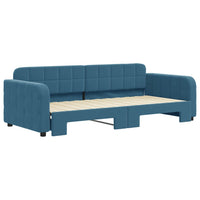 Divano Letto con Letto Estraibile-Sofa Letto-Daybed Blu 90x200 cm in Velluto 733588