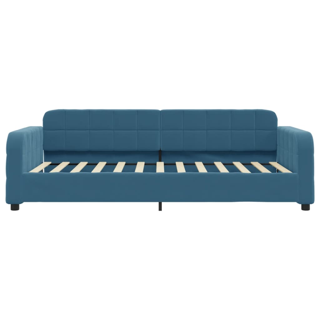 Divano Letto con Letto Estraibile Blu 90x200 cm in Velluto 3196928