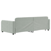Divano Letto con Letto Estraibile Grigio Chiaro 90x200 Velluto 3196929