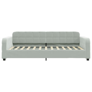 Divano Letto con Letto Estraibile Grigio Chiaro 90x200 Velluto 3196929